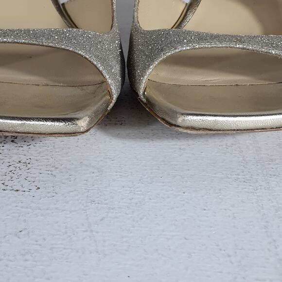 Jimmy Choo Glittering Gold Sandals - Picture 4 of 6